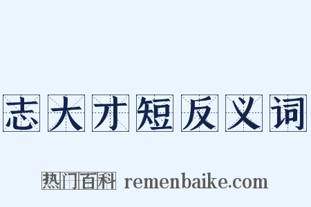 志大才短反义词是什么意思的图片